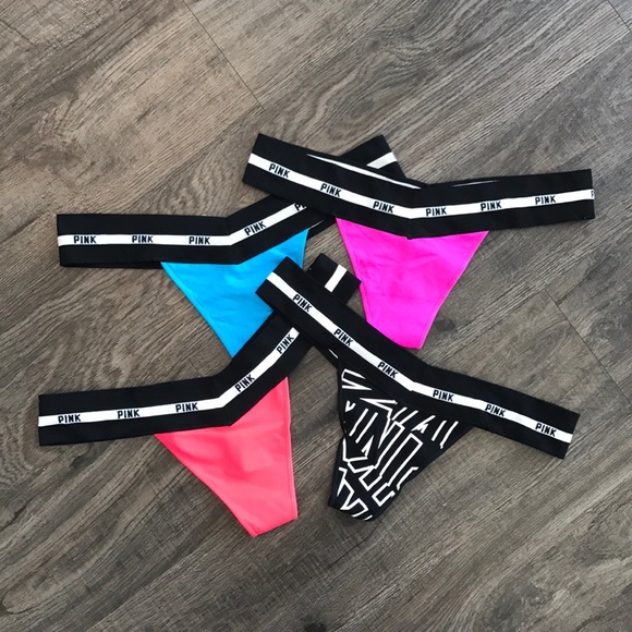PINK Victoria's Secret Other - 4 LOT M NWT VS PINK COOL & COMFY SEAMLESS THONG